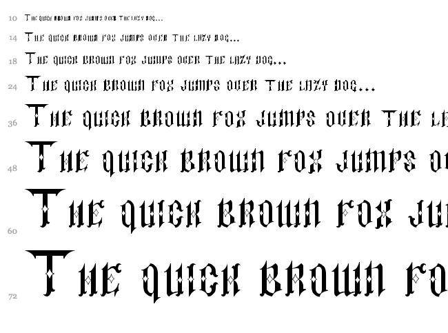 Pauls Sinner font waterfall